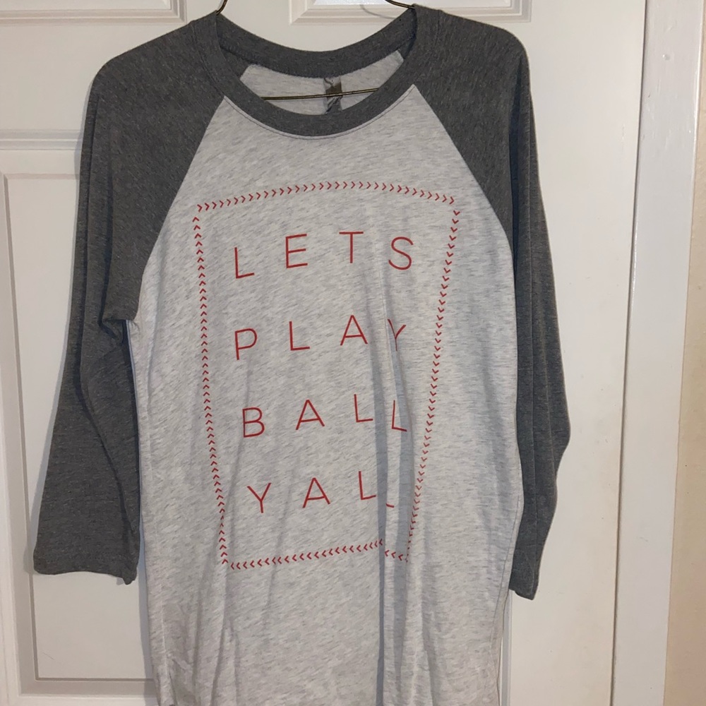 “Let’s play ball yall” baseball tee
